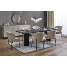 Fekete bővíthető asztal