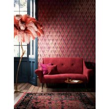 Facet  geometriai mintás tapéta, színes tapéta, tapéta előszobába