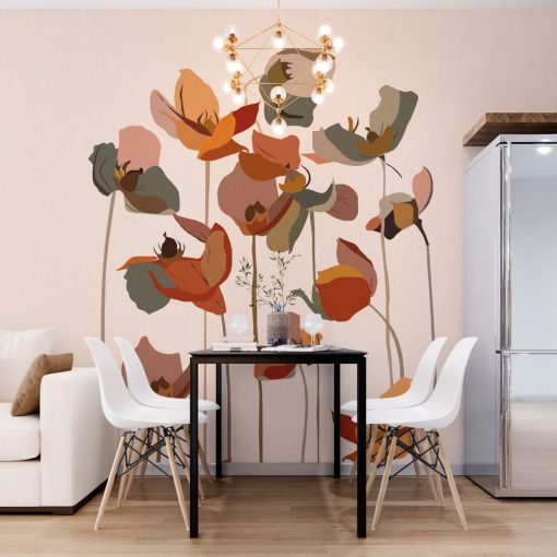 Florinda- Tapéta nagy, színes virágokkal