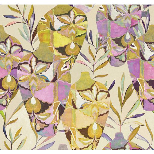 Amphor, absztrakt mintás tapéta, tapéta hálószobába, színes tapéta