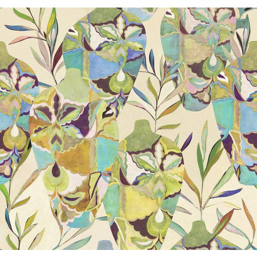 Amphor, absztrakt mintás tapéta, tapéta hálószobába, színes tapéta