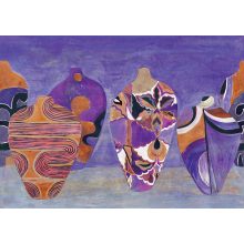 Hiva, absztrakt mintás tapéta, színes tapéta, tapéta nappaliba