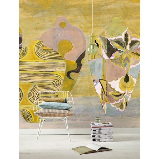 Hiva, absztrakt mintás tapéta, színes tapéta, tapéta nappaliba