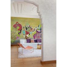 Hiva, absztrakt mintás tapéta, színes tapéta, tapéta nappaliba