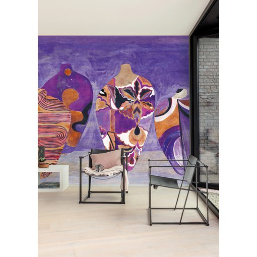 Hiva, absztrakt mintás tapéta, színes tapéta, tapéta nappaliba