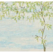 Patio, fa mintás tapéta, virágos tapéta, tapéta nappaliba