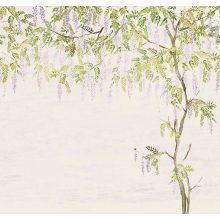 Patio, fa mintás tapéta, virágos tapéta, tapéta nappaliba