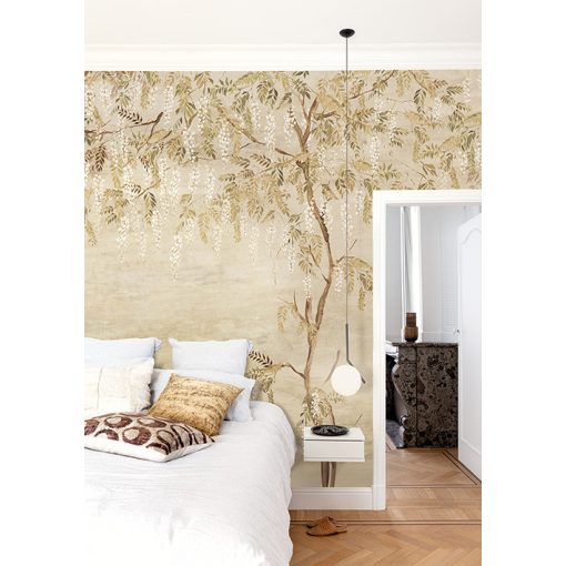 Patio, fa mintás tapéta, virágos tapéta, tapéta nappaliba