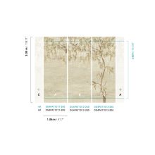 Patio, fa mintás tapéta, virágos tapéta, tapéta nappaliba