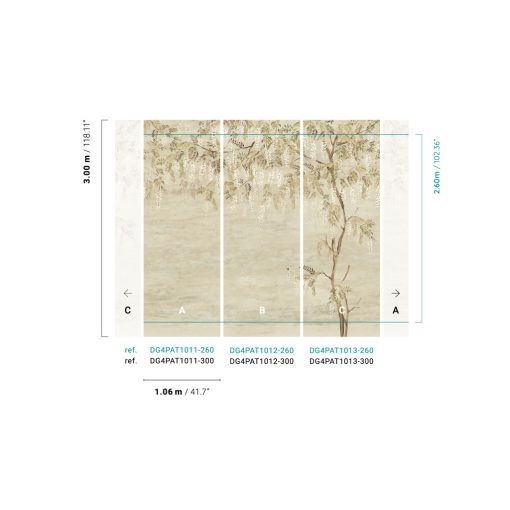 Patio, fa mintás tapéta, virágos tapéta, tapéta nappaliba