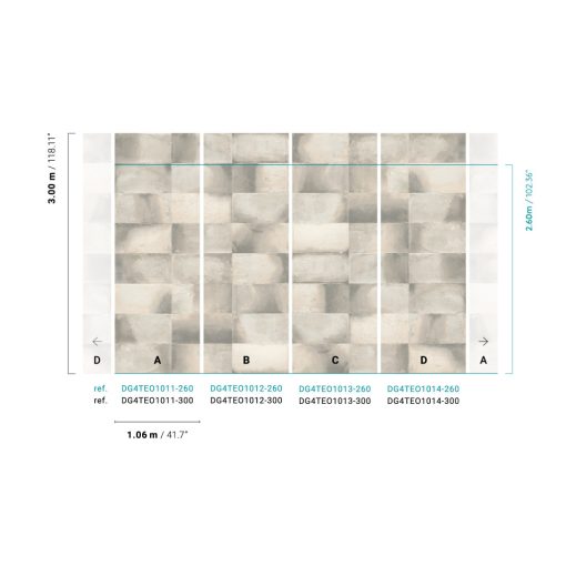 Teo, geometriai mintás tapéta, tapéta dolgozószobába