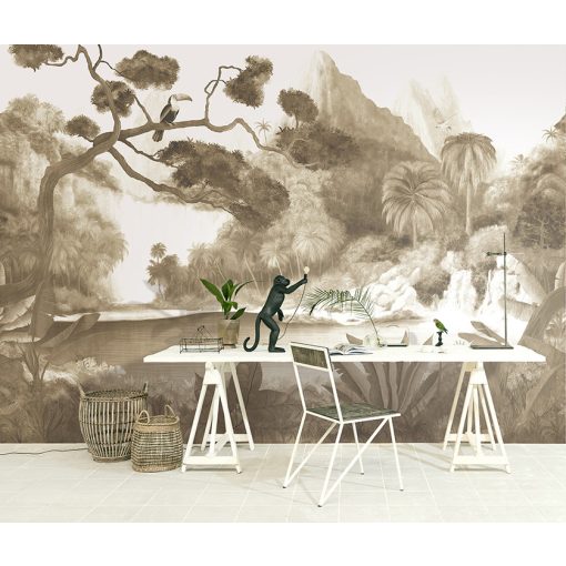 Toucan, trópusi mintás tapéta, tájkép mintás tapéta