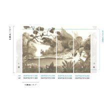 Toucan, trópusi mintás tapéta, tájkép mintás tapéta