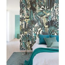 Tresor, növény mintás tapéta, levél mintás tapéta, tapéta nappaliba