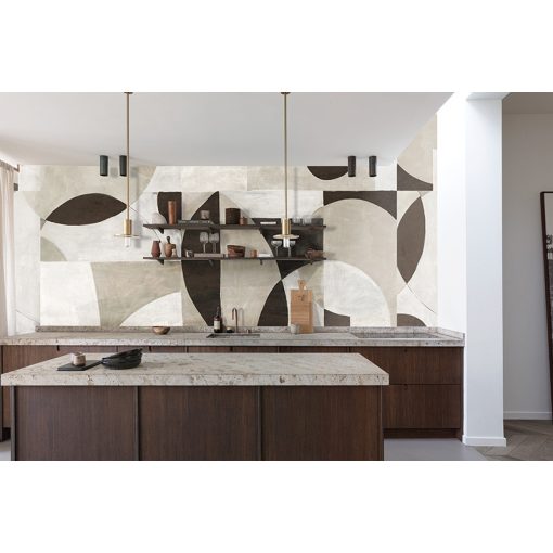 Patina, geometriai mintás tapéta, színes tapéta, tapéta dolgozószobába