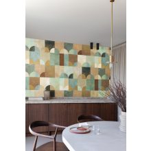 Arc, geometriai mintás tapéta, tapéta gyerekszobába