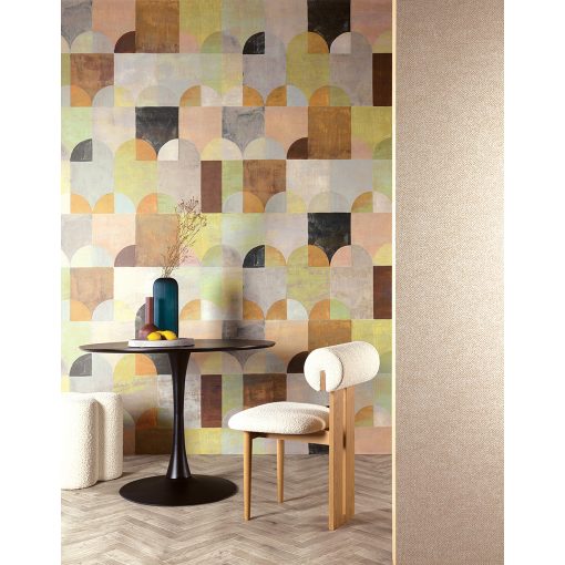 Arc, geometriai mintás tapéta, tapéta gyerekszobába