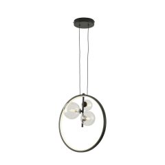 Bubble ring   függeszték, fekete lámpa, gömb alakú lámpa, kör alakú lámpa, lámpa hálószobába