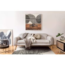 Fekete mintás szőnyeg