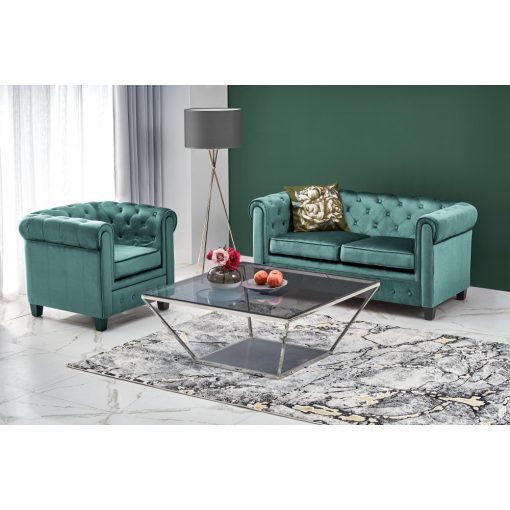 Zöld fotel, vintage fotel, kényelmes fotel, gödöllő bútor, luxus fotel, elegáns fotel