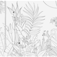 Zanzibar     Tapéta vidám, trópusi mintázattal