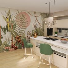 Zanzibar     Tapéta vidám, trópusi mintázattal