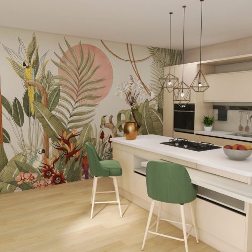 Zanzibar     Tapéta vidám, trópusi mintázattal