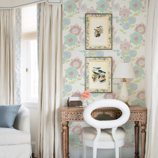 Essie virág mintás tapéta, tapéta hálószobába, színes tapéta