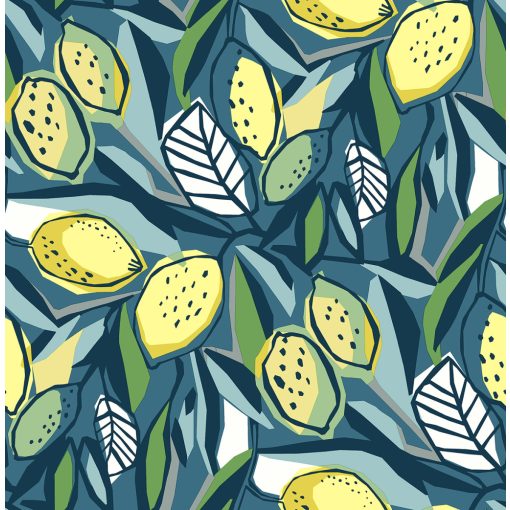 Meyer  trópusi mintás tapéta, citrom mintás tapéta