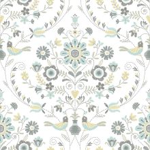 Britt  virágos tapéta, népművészeti mintás tapéta