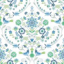 Britt  virágos tapéta, népművészeti mintás tapéta
