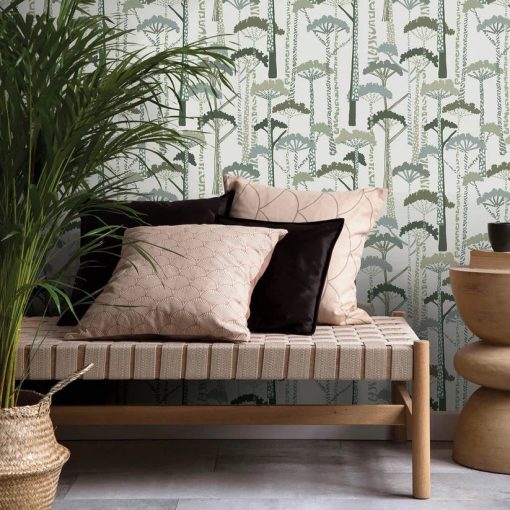 Unify Forest erdő mintás tapéta, fa mintás tapéta, tapéta gyerekszobába