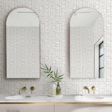 Integrity geometriai mintás tapéta, textil hatású tapéta, tapéta előszobába