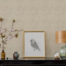 Gallivant geometriai mintás tapéta, textil hatású tapéta, tapéta nappaliba