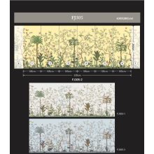 Flowers and palm trees design