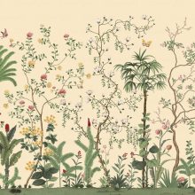 Flowers and palm trees design