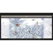 Animals and palm leaves design