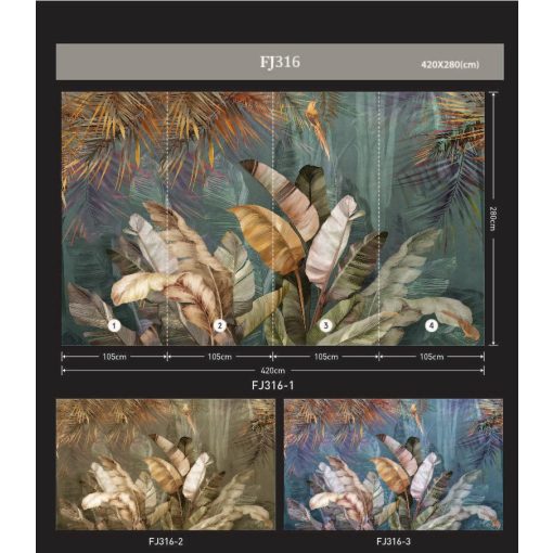 Tropical leaves design