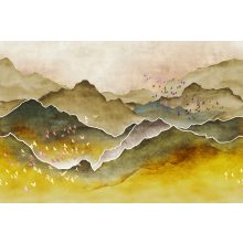 Mountains design with birds