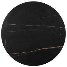 Elegáns kétrészes márvány lerakóasztal, márvány mintás lerakóastal, fekete lerakóasztal, arany lerakóasztal