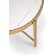 Elegáns kétrészes lerakóasztal márvány mintás lerakóasztal, arany lerakóasztal