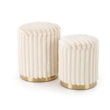 Puff szett  belső tárolóval Krém 