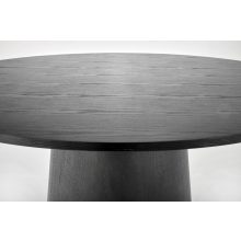 Kerek letisztult étkezőasztal, fekete étkezőasztal