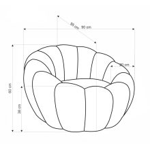 Kényelmes krém színű fotel, boucle fotel, fotel hálószobába