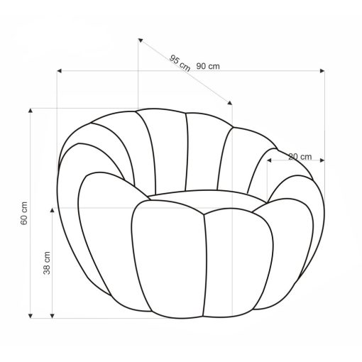 Kényelmes krém színű fotel, boucle fotel, fotel hálószobába