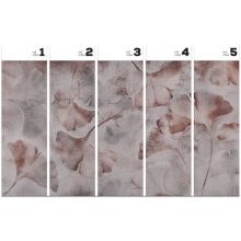 Ginza  Levél mintás tapéta, Rózsaszín tapéta