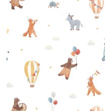 Gentle friends-animals and balloons
