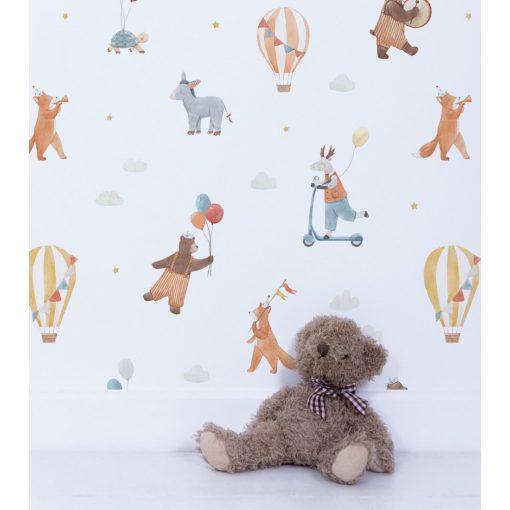 Gentle friends-animals and balloons