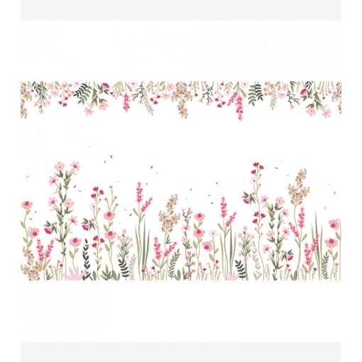 Magenta - Panoramic field of pink flowers 