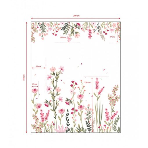 Magenta - Panoramic field of pink flowers